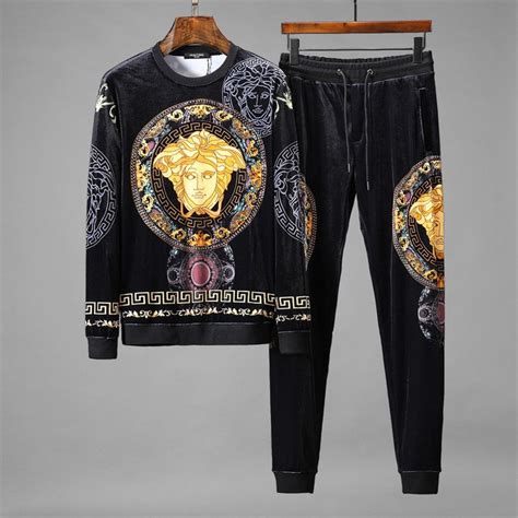 versace men's fashion|men's Versace jogging suit.